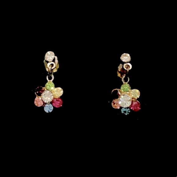 Multicolor Flower Stud Earrings - Picture 1 of 1